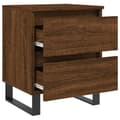Miniatyrbilde 5 av 11: vidaXL Nattbord 2 stk brun eik 40x35x50 cm konstruert tre