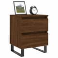 Miniatyrbilde 2 av 11: vidaXL Nattbord 2 stk brun eik 40x35x50 cm konstruert tre