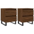 Miniatyrbilde 1 av 11: vidaXL Nattbord 2 stk brun eik 40x35x50 cm konstruert tre