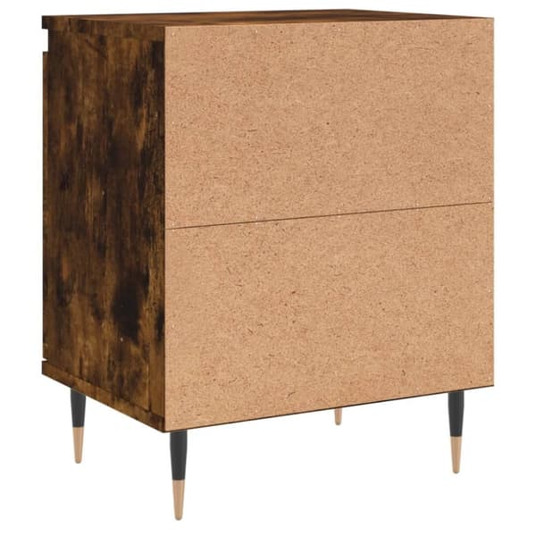 vidaXL Nattbord 2 stk røkt eik 40x30x50 cm konstruert tre