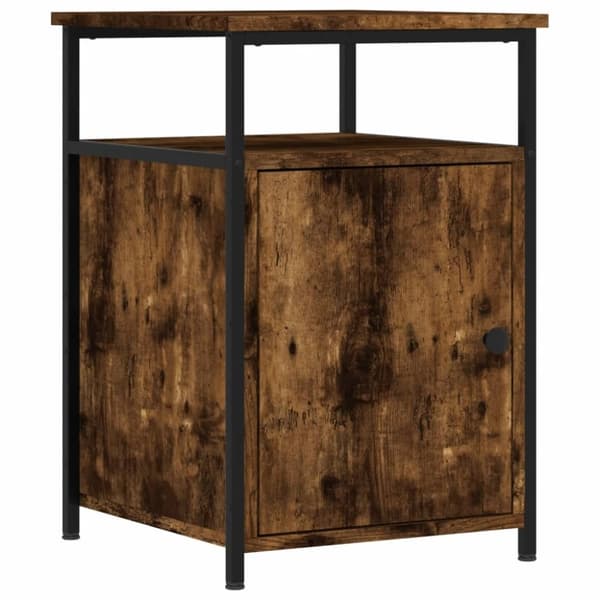 vidaXL sengebord 40x42x60 cm konstrueret træ røget egetræsfarve