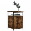Miniatyrbilde 3 av 11: vidaXL Nattbord røkt eik 40x42x60 cm konstruert tre