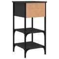 Miniatyrbillede 7 af 11: vidaXL sengebord 34x36x70 cm konstrueret træ sort