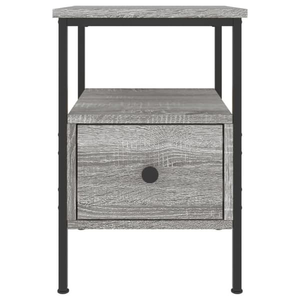 vidaXL sengebord 34x36x50 cm konstrueret træ grå sonoma-eg