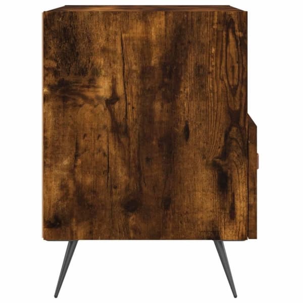 vidaXL sengeborde 2 stk. 40x35x47,5 cm konstrueret træ røget egetræ