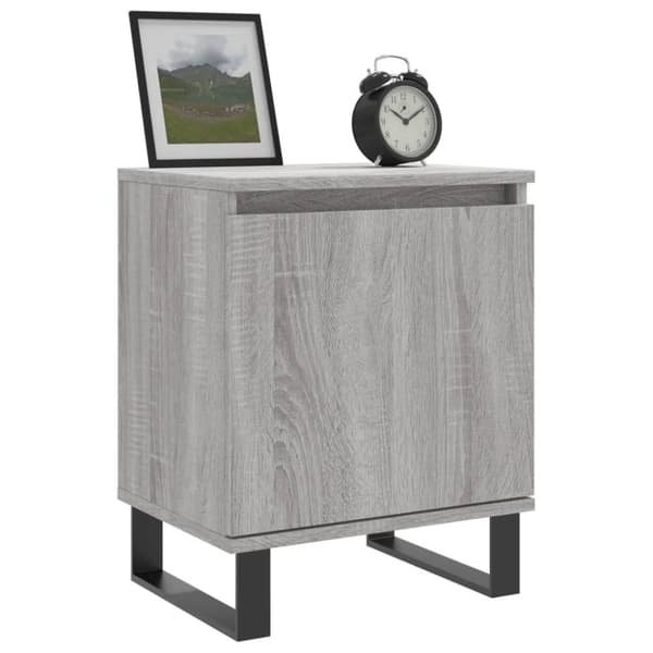 vidaXL Nattbord 2 stk grå sonoma 40x30x50 cm konstruert tre