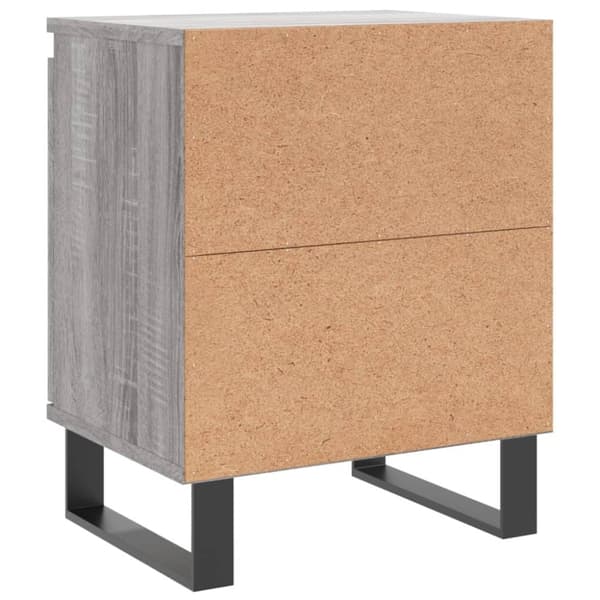 vidaXL Nattbord 2 stk grå sonoma 40x30x50 cm konstruert tre
