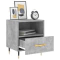 Miniatyrbilde 3 av 11: vidaXL Nattbord 2 stk betonggrå 40x35x47,5 cm konstruert tre