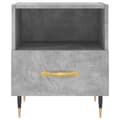 Miniatyrbilde 5 av 11: vidaXL Nattbord 2 stk betonggrå 40x35x47,5 cm konstruert tre