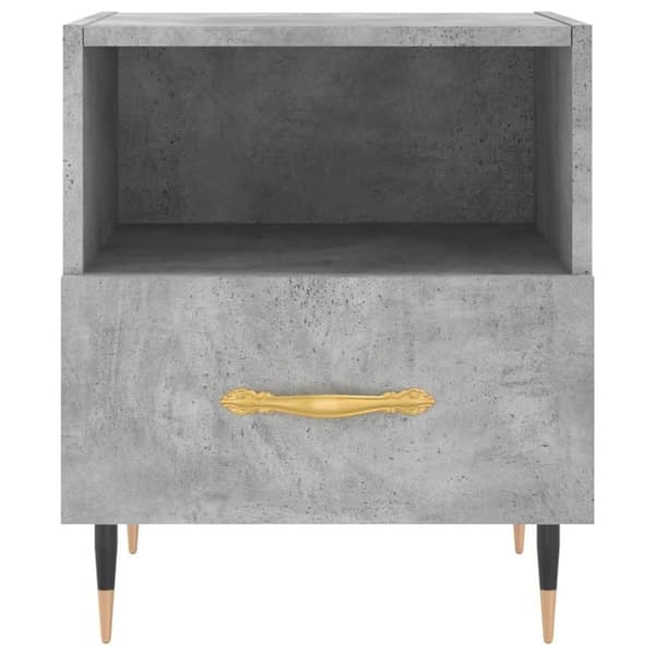 vidaXL Nattbord 2 stk betonggrå 40x35x47,5 cm konstruert tre