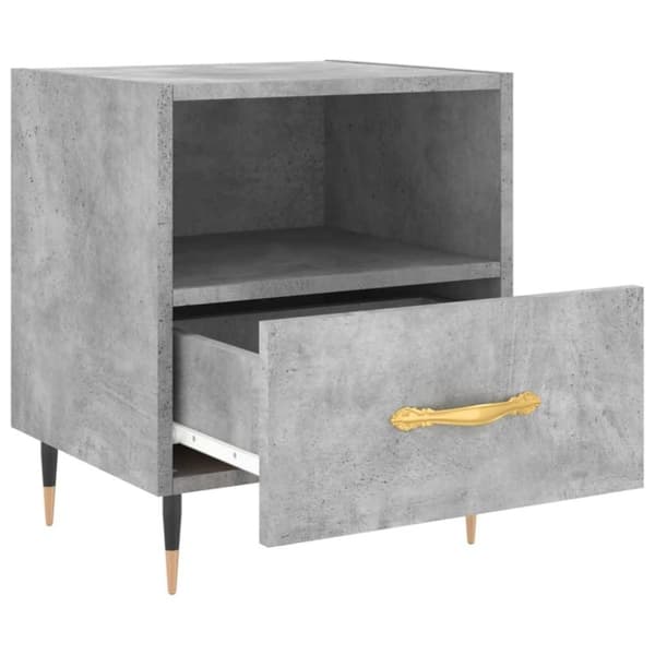 vidaXL Nattbord 2 stk betonggrå 40x35x47,5 cm konstruert tre
