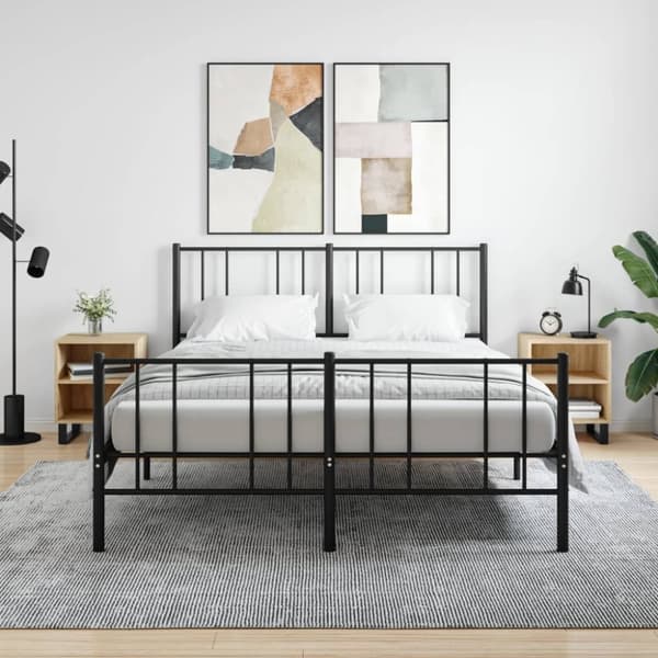 vidaXL sengeborde 2 stk. 40x30x50 cm konstrueret træ sonoma-eg