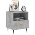Miniatyrbillede 2 af 11: vidaXL sengeborde 2 stk. 40x35x47,5 cm konstrueret træ betongrå