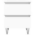 Miniatyrbilde 4 av 11: vidaXL Nattbord hvit 40x35x50 cm konstruert tre