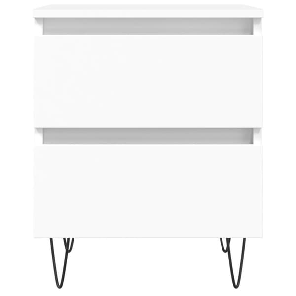 vidaXL Nattbord hvit 40x35x50 cm konstruert tre