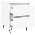 Miniatyrbilde 5 av 11: vidaXL Nattbord hvit 40x35x50 cm konstruert tre