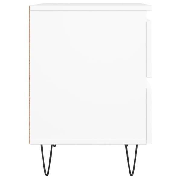 vidaXL Nattbord hvit 40x35x50 cm konstruert tre