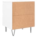 Miniatyrbilde 7 av 11: vidaXL Nattbord hvit 40x35x50 cm konstruert tre