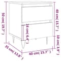 Miniatyrbilde 10 av 11: vidaXL Nattbord hvit 40x35x50 cm konstruert tre