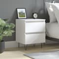 Miniatyrbilde 11 av 11: vidaXL Nattbord hvit 40x35x50 cm konstruert tre