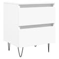 Miniatyrbilde 1 av 11: vidaXL Nattbord hvit 40x35x50 cm konstruert tre