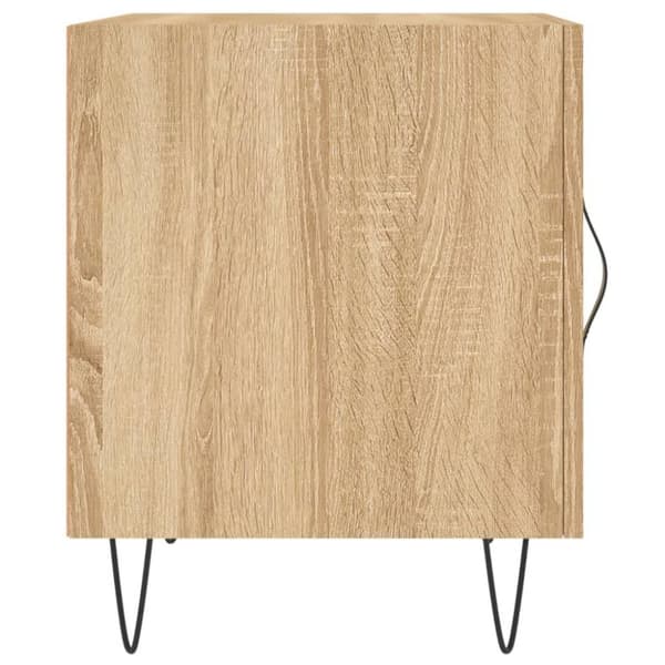 vidaXL sengebord 40x40x50 cm konstrueret træ sonoma-eg