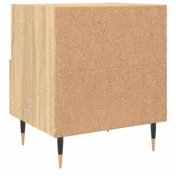 vidaXL sengeborde 2 stk. 40x35x47,5 cm konstrueret træ sonoma-eg