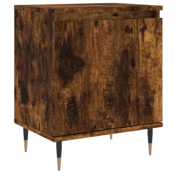 vidaXL Nattbord røkt eik 40x30x50 cm konstruert tre
