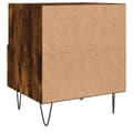 Miniatyrbilde 5 av 11: vidaXL Nattbord røkt eik 40x35x47,5 cm konstruert tre