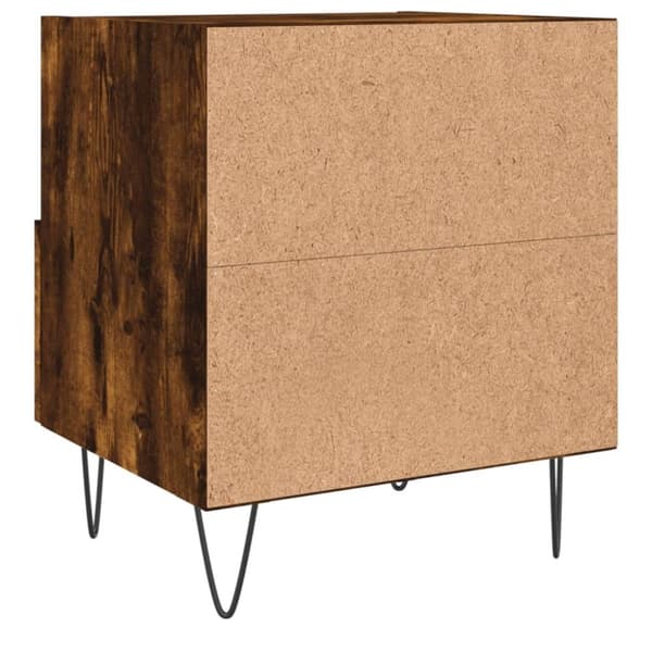 vidaXL Nattbord røkt eik 40x35x47,5 cm konstruert tre