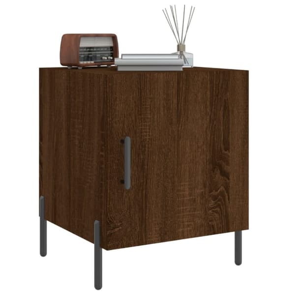 vidaXL Nattbord brun eik 40x40x50 cm konstruert tre