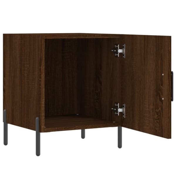 vidaXL Nattbord brun eik 40x40x50 cm konstruert tre
