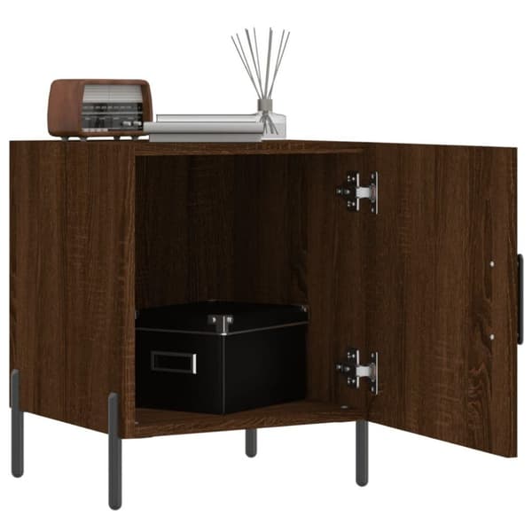 vidaXL Nattbord brun eik 40x40x50 cm konstruert tre
