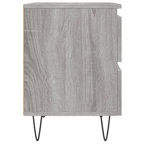 vidaXL sengebord 40x35x50 cm konstrueret træ grå sonoma-eg