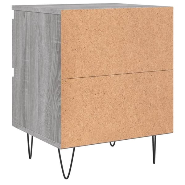 vidaXL sengebord 40x35x50 cm konstrueret træ grå sonoma-eg