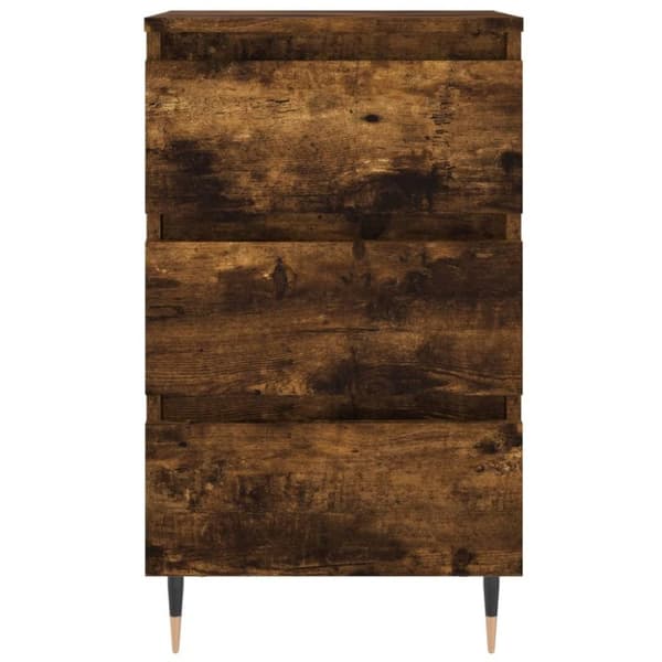 vidaXL Nattbord 2 stk røkt eik 40x35x69 cm konstruert tre