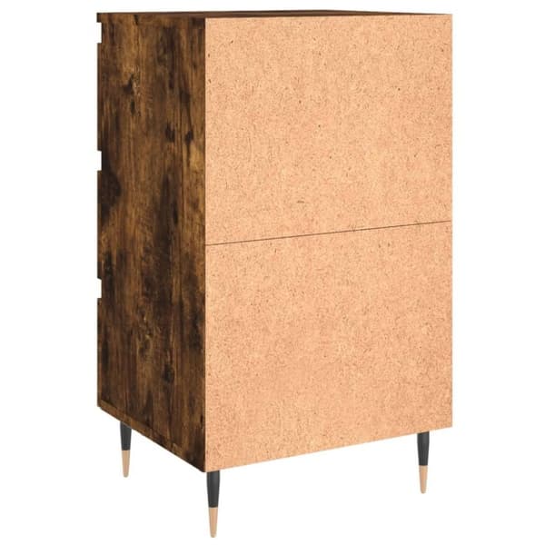 vidaXL Nattbord 2 stk røkt eik 40x35x69 cm konstruert tre