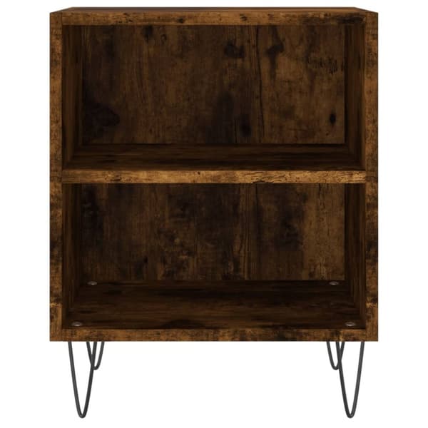 vidaXL sengeborde 2 stk. 40x30x50 cm konstrueret træ røget egetræ