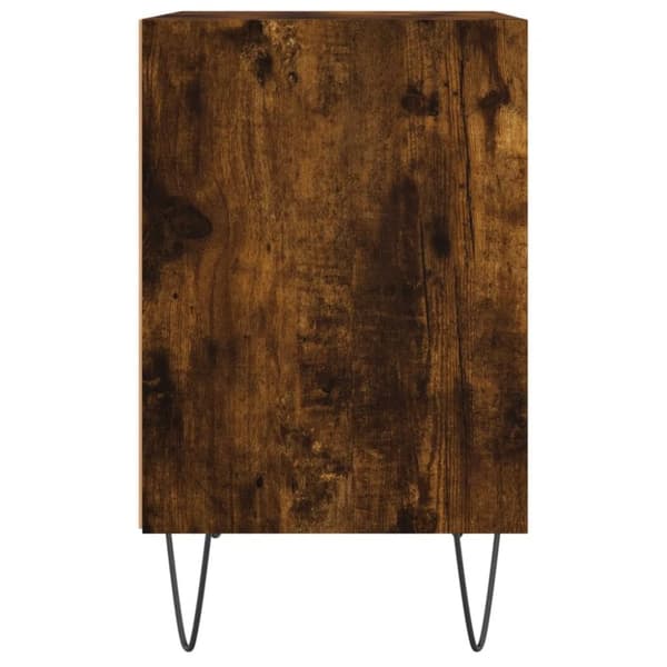 vidaXL sengeborde 2 stk. 40x30x50 cm konstrueret træ røget egetræ