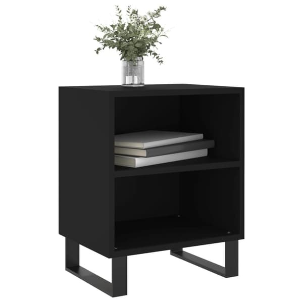 vidaXL Nattbord svart 40x30x50 cm konstruert tre