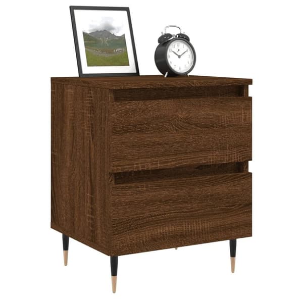vidaXL Nattbord brun eik 40x35x50 cm konstruert tre