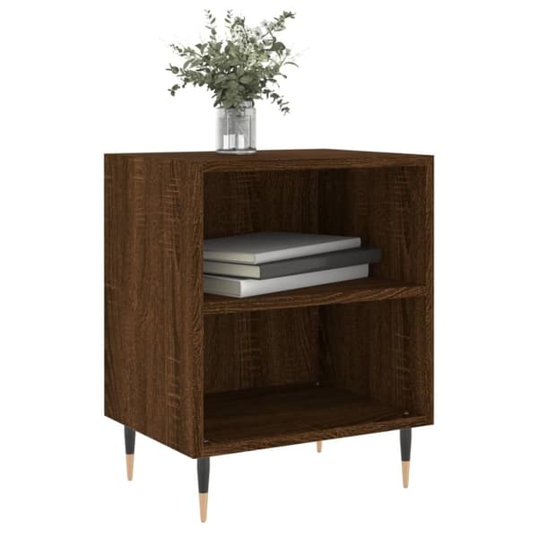vidaXL Nattbord 2 stk brun eik 40x30x50 cm konstruert tre