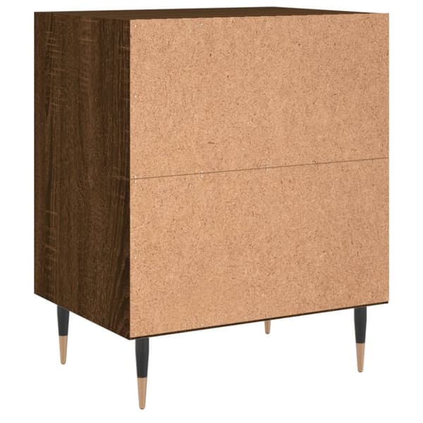 vidaXL Nattbord 2 stk brun eik 40x30x50 cm konstruert tre