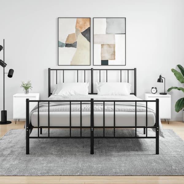 vidaXL Nattbord 2 stk hvit 40x30x50 cm konstruert tre