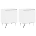 Miniatyrbilde 1 av 11: vidaXL Nattbord 2 stk hvit 40x30x50 cm konstruert tre
