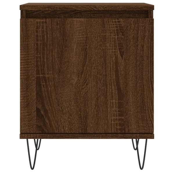 vidaXL sengeborde 2 stk. 40x30x50 cm konstrueret træ brunt egetræ
