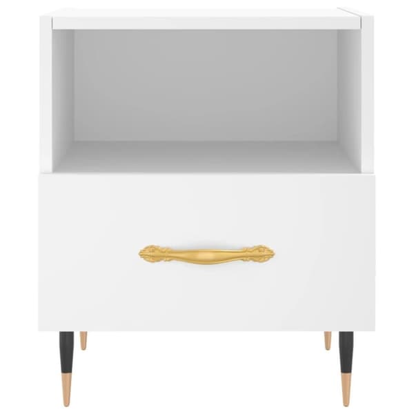 vidaXL sengebord 40x35x47,5 cm konstrueret træ hvid