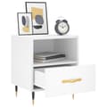 Miniatyrbillede 6 af 11: vidaXL sengebord 40x35x47,5 cm konstrueret træ hvid