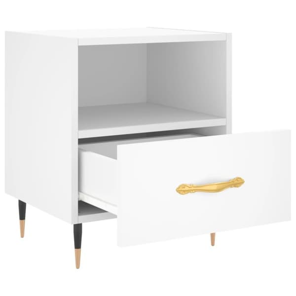 vidaXL sengebord 40x35x47,5 cm konstrueret træ hvid