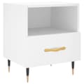 Miniatyrbillede 1 af 11: vidaXL sengebord 40x35x47,5 cm konstrueret træ hvid